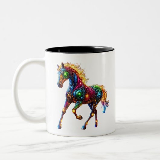 Graceful Horse Zweifarbige Tasse (Links)