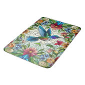 Graceful Hummingbird mit festem Glaseffekt Badematte (Schrägansicht)