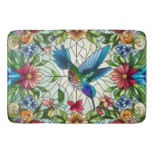 Graceful Hummingbird mit festem Glaseffekt Badematte (Vorderseite)