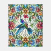 Graceful Hummingbird mit festem Glaseffekt Fleecedecke (Vorderseite)