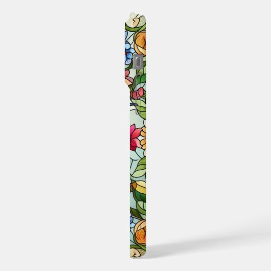 Graceful Hummingbird mit festem Glaseffekt iPhone Hülle (Linke Seite)