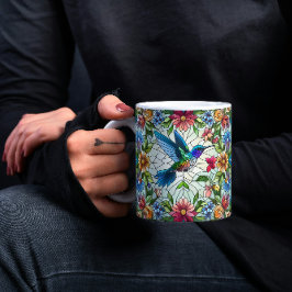 Graceful Hummingbird mit festem Glaseffekt Kaffeetasse
