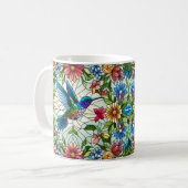 Graceful Hummingbird mit festem Glaseffekt Kaffeetasse (Vorderseite Links)