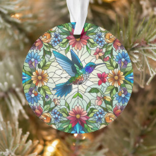 Graceful Hummingbird mit festem Glaseffekt Ornament