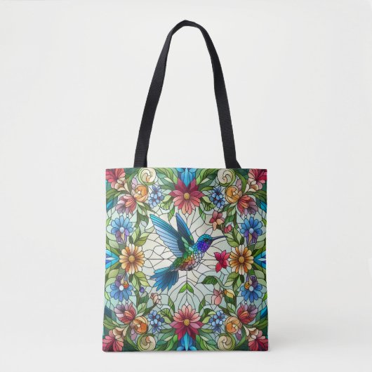 Graceful Hummingbird mit festem Glaseffekt Tasche (Vorderseite)