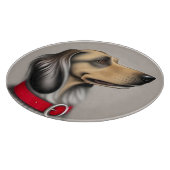 Graceful Hund mit rotem Collar gepolsterten Seiten Schneidebrett (Ecke)