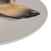 Graceful Hund mit rotem Collar gepolsterten Seiten Schneidebrett (Ecke)