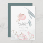 Graceful Japanisches Boot in Mondlicht Save The Date (Vorne/Hinten)