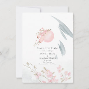 Graceful Japanisches Boot in Mondlicht Save The Date