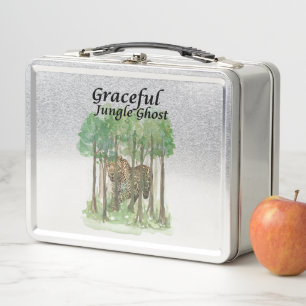 Graceful Jungle Ghost Leopard Metall Brotdose