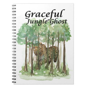 Graceful Jungle Ghost Leopard Notizblock