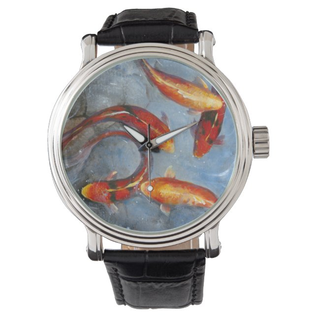 Graceful Koi I Armbanduhr (Vorderseite)