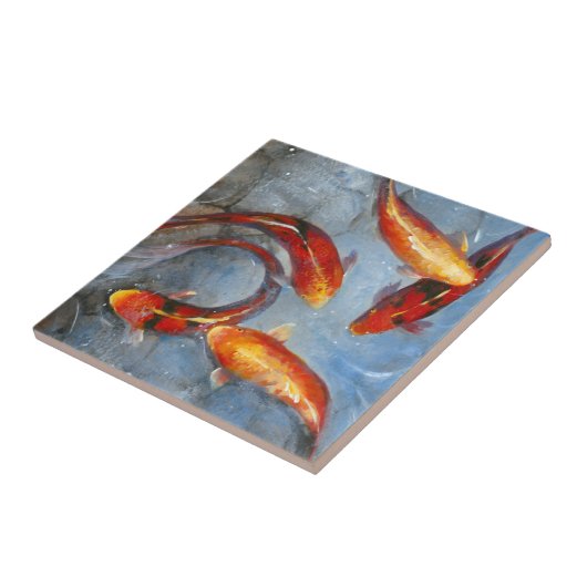 Graceful Koi I Fliese (Seite)