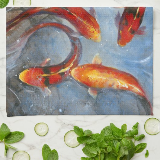 Graceful Koi I Geschirrtuch (Gefaltet)