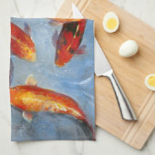 Graceful Koi I Geschirrtuch (Viertel Falte)