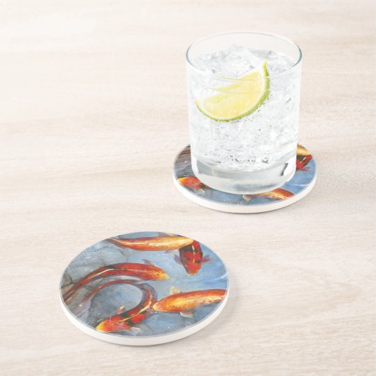 Graceful Koi I Getränkeuntersetzer (Seite)