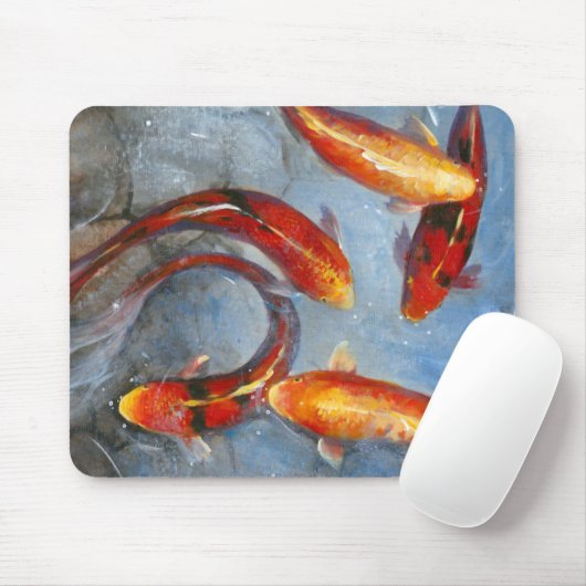 Graceful Koi I Mousepad (Mit Mouse)