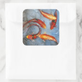 Graceful Koi I Quadratischer Aufkleber (Tasche)