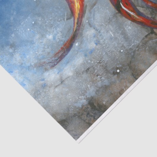 Graceful Koi I Seidenpapier (Ausschnitt)