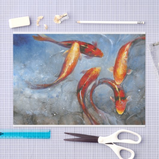 Graceful Koi I Seidenpapier (Handwerk)