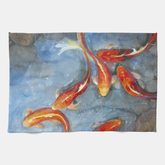 Graceful Koi II Geschirrtuch (Horizontal)