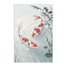 "Graceful Koi: Illustration des Serenischen Wasser