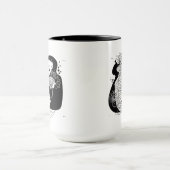 Graceful Koi & Lotus Mug – Zen Minimalist Art Tasse (Zentrum)