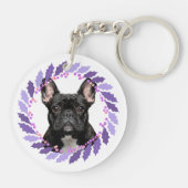 Graceful Lavender French Bulldog | Personalized Schlüsselanhänger (Rückseite)