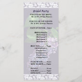 Graceful Lila Lilacs Wedding Program Programm (Rückseite)
