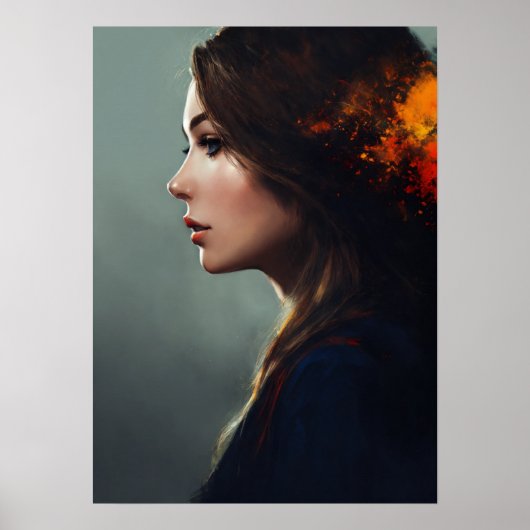 "Graceful Links Pose a Lady Exuding Elegance und Poster (Vorne)