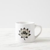 Graceful Lotus - Ink Brush Blume Espressotasse (Rechts)