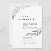 Graceful luftiges Blattwerk Einladung (Vorderseite)