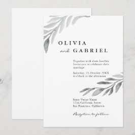 Graceful luftiges Blattwerk Einladung