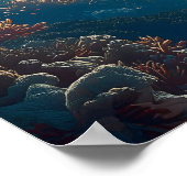 Graceful Manta Ray in Sunlit Ocean Poster (Ecke)