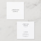 Graceful Minimalistisch Square Design Moderner Lux Quadratische Visitenkarte (Vorne/Hinten)