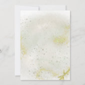 Graceful mit Soft Green Taufen Einladung (Rückseite)