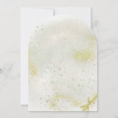 Graceful mit Soft Green Taufen Einladung (Rückseite)