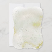 Graceful mit Soft Green Taufen Einladung (Rückseite)