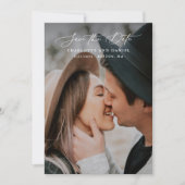 Graceful Modern Calligraphy Full Foto Save The Date (Vorderseite)