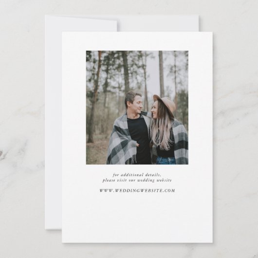 Graceful Modern Calligraphy Full Foto Save The Date (Rückseite)