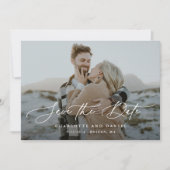 Graceful Modern Calligraphy Full Foto Save The Date (Vorderseite)