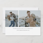 Graceful Modern Calligraphy Full Foto Save The Date (Rückseite)