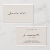 Graceful Modern Sleek Minimalistisches Top Schlich Visitenkarte (Vorne/Hinten)