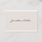 Graceful Modern Sleek Minimalistisches Top Schlich Visitenkarte (Vorderseite)