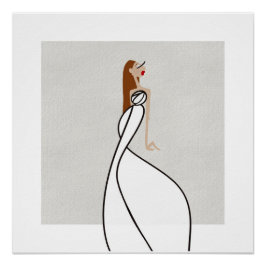 Graceful Muse Flow 1 Glam Fashion Art Poster