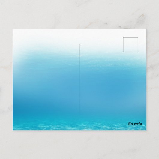 Graceful mythische Seefahrer-Meerjungfrau-Szene Postkarte (Rückseite)