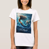 Graceful mythische Seefahrer-Meerjungfrau-Szene T-Shirt (Vorderseite)
