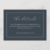 Graceful Navy Calligraphy Begleitkarte (Vorderseite)