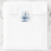 Graceful Nutcracker Snow Queen in White Quadratischer Aufkleber (Tasche)