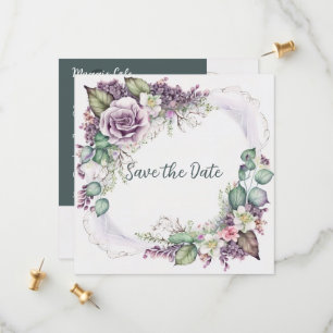 Graceful Painted Floral Save the Date